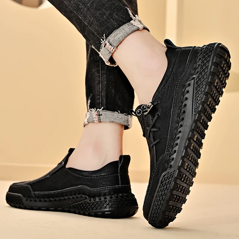 Hot Sale Leather Casual Shoes Men Outdoor Walking Shoes Fashion Men Shoes Outdoor Fashion Men shoe