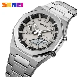 SKMEI – montre-bracelet de mouvement numérique japonais pour hommes, avec lumière LED, compte à rebours, 3 bars, étanche, 5 alarmes, heure mondiale, Date, semaine