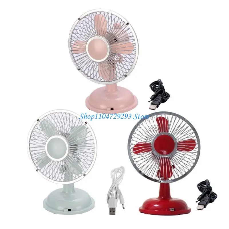 Y2GD 5.7 Fan Vantaged Table Fan USB/AA Battery Power Desk Fan a 2 velocità per uso giornaliero