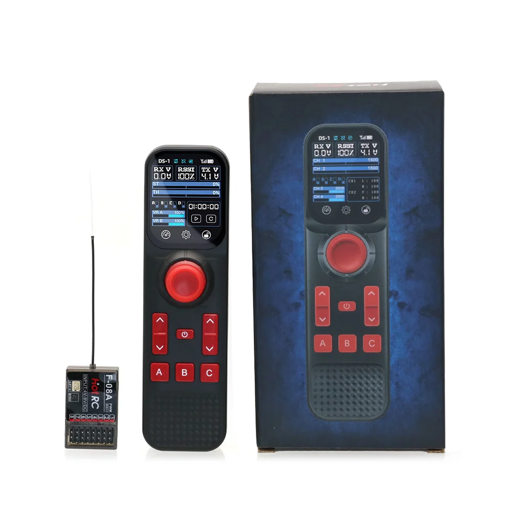 

HOTRC DS800 Remote Controller 8-Channels System Transmitter With Touch Color Screen For Rc Vehicle Rc Boat