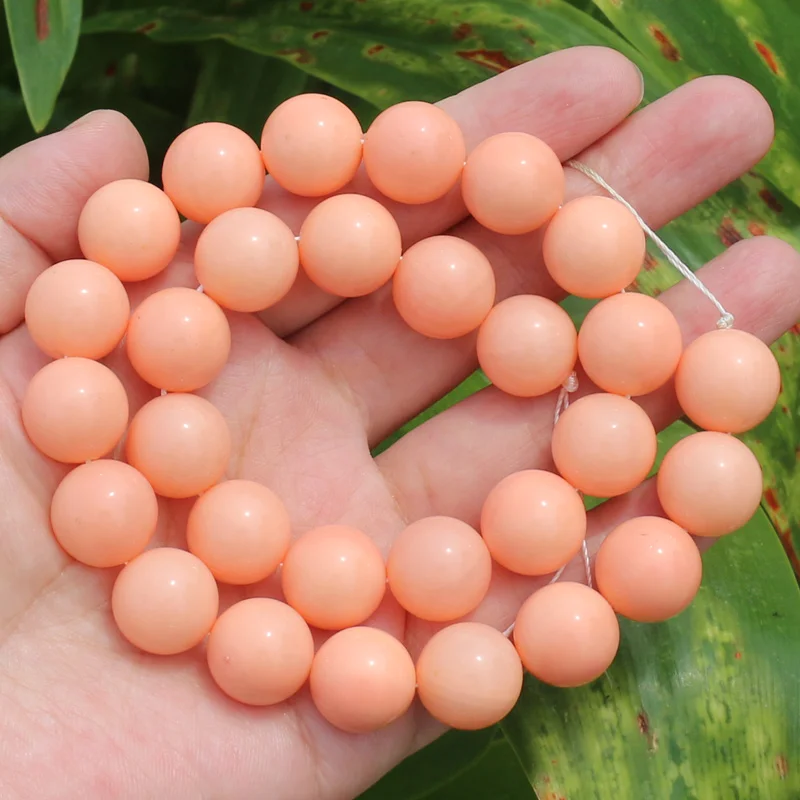 6-14mm Coral Orange Pink Color Shell Pearl Loose Beads 15.5inch per strand ,For DIY Jewelry Making !