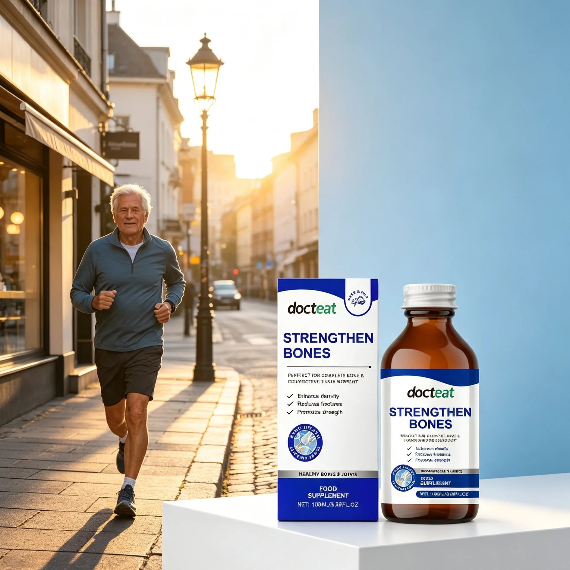 Vitamin B1 Bone Health Support Capsules Joint Cartilage Strength Bone Density Supplement for Adults Bone Care Dietary Pills