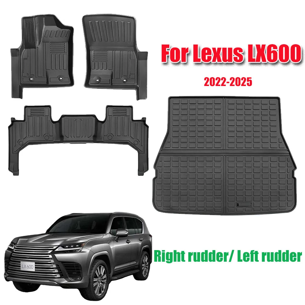 

3D TPE Floor Mats Custom for Lexus LX600 2022 2023 2024 2025 All Weather Protector TPE Car Liners&Trunk Mat Accessories