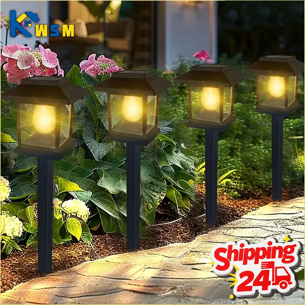 

Уличные садовые фонари на солнечной энергии, светодиодные фонари с шипами для украшения газона и патио, устойчивое к атмосферным воздействиям ландшафтное освещение