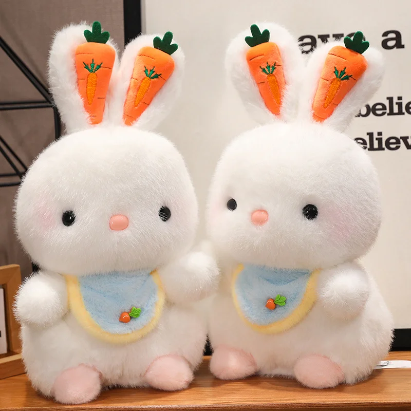 Jouets en peluche animaux DMurcia, bavoir, radis, lapin, carotte, oreilles longues, lapin Egetable, oreiller doux pour bébé, décoration d'intérieur de Noël, nouveau