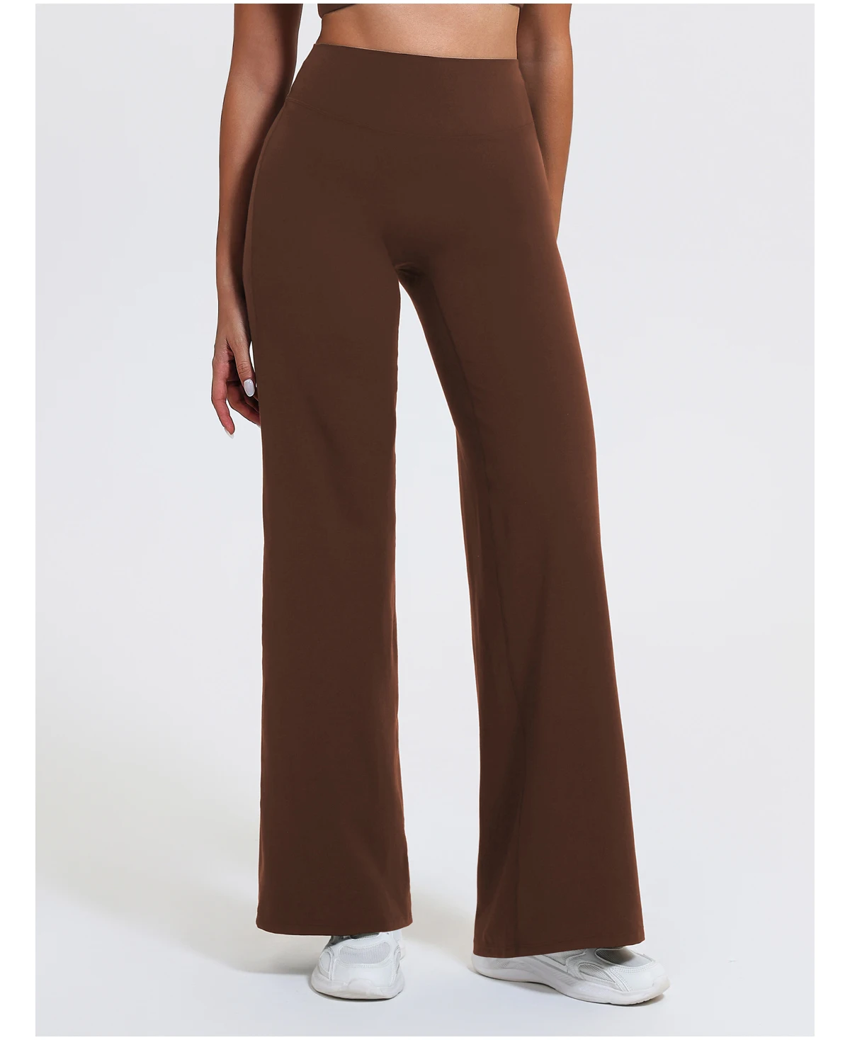 Hearuisavy Damen-Sporthose mit geradem Bein, Fitnessstudio-Bekleidung, nacktes Gefühl, Kompression, weites Bein, Yoga-Leggings, Pilates, Fitness-Strumpfhose – Detail 25