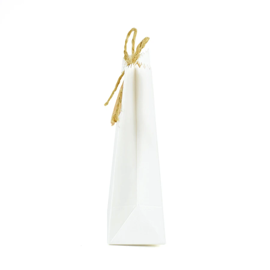 10/20/30 stücke Retro Kraft Papier DIY Geschenk Tasche Weiß Braun Cookie Hochzeit Gunsten Candy Box Lebensmittel verpackung Tasche Mit Seil Geburtstag Deco – Detail 10