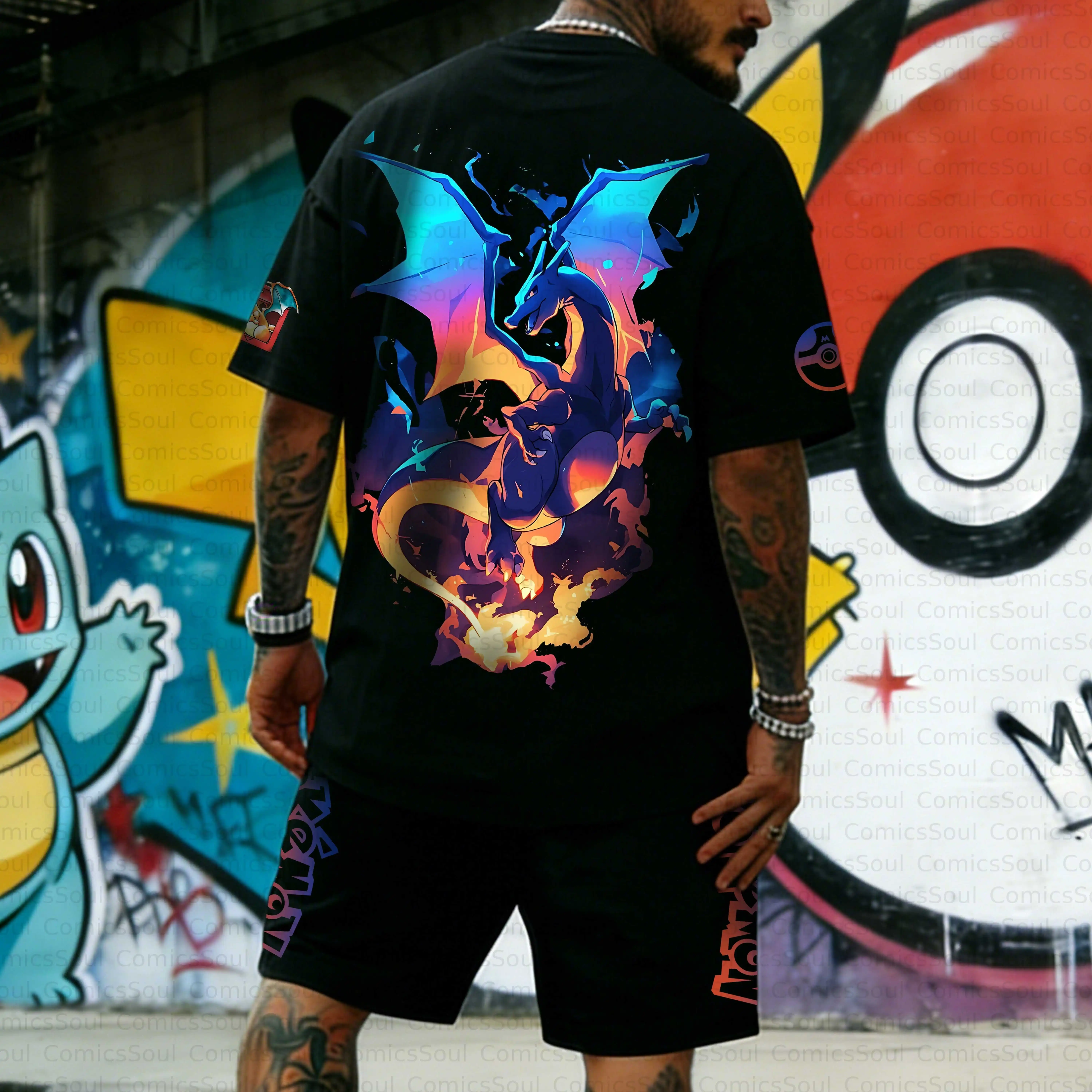 

Новая модная футболка с короткими рукавами и принтом из серии Pokémon, новинка лета 2026 года, унисекс-топ.