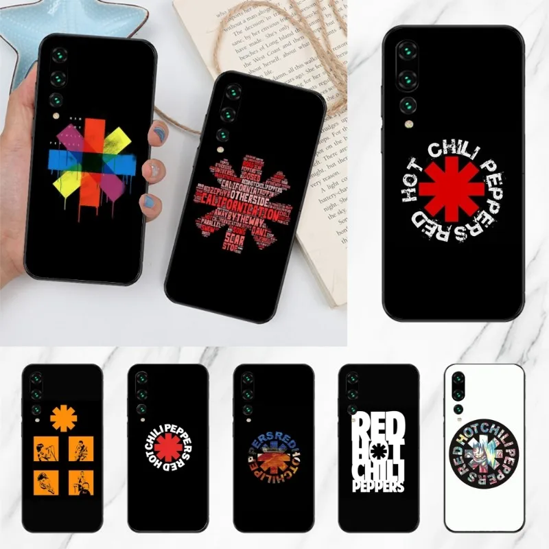 Red RHCP P-Peppers Phone Case for Huawei P50 P40 P30 Pro Lite P Smart 2021 2019 Magic 3 Black Soft Cover Funda Shell