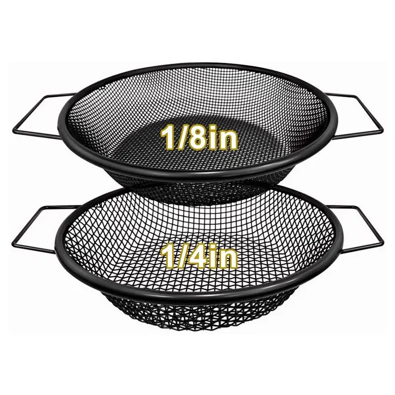 A7THK-2PCS Soil Sifter For Gardening, Rock Sifter For 5 Gallon Bucket,Compost Sifter Dirt Sifter,Captures Dirt Rocks Sawdust