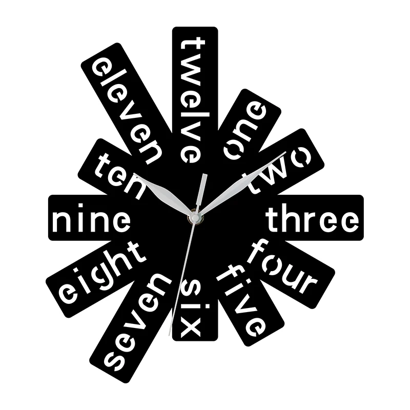 Acrylic wall clock with digital scale, rectangular splicing, silent home wall decoration, modern minimalist style clock