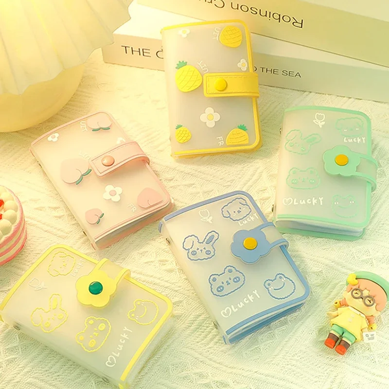 Mini Photo Album 20 Pockets 3 Inch Album PVC Photocard Holder Women ID Credit Card Holder Photocard Binder