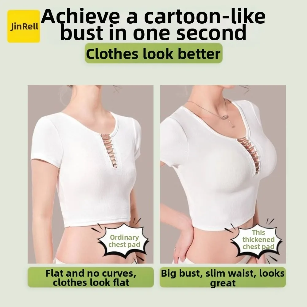 

Breathable Invisible Breast Patch Seamless with Shoulder Strap Adhesive Bra Small Breasts Gathered 3CM Thickness