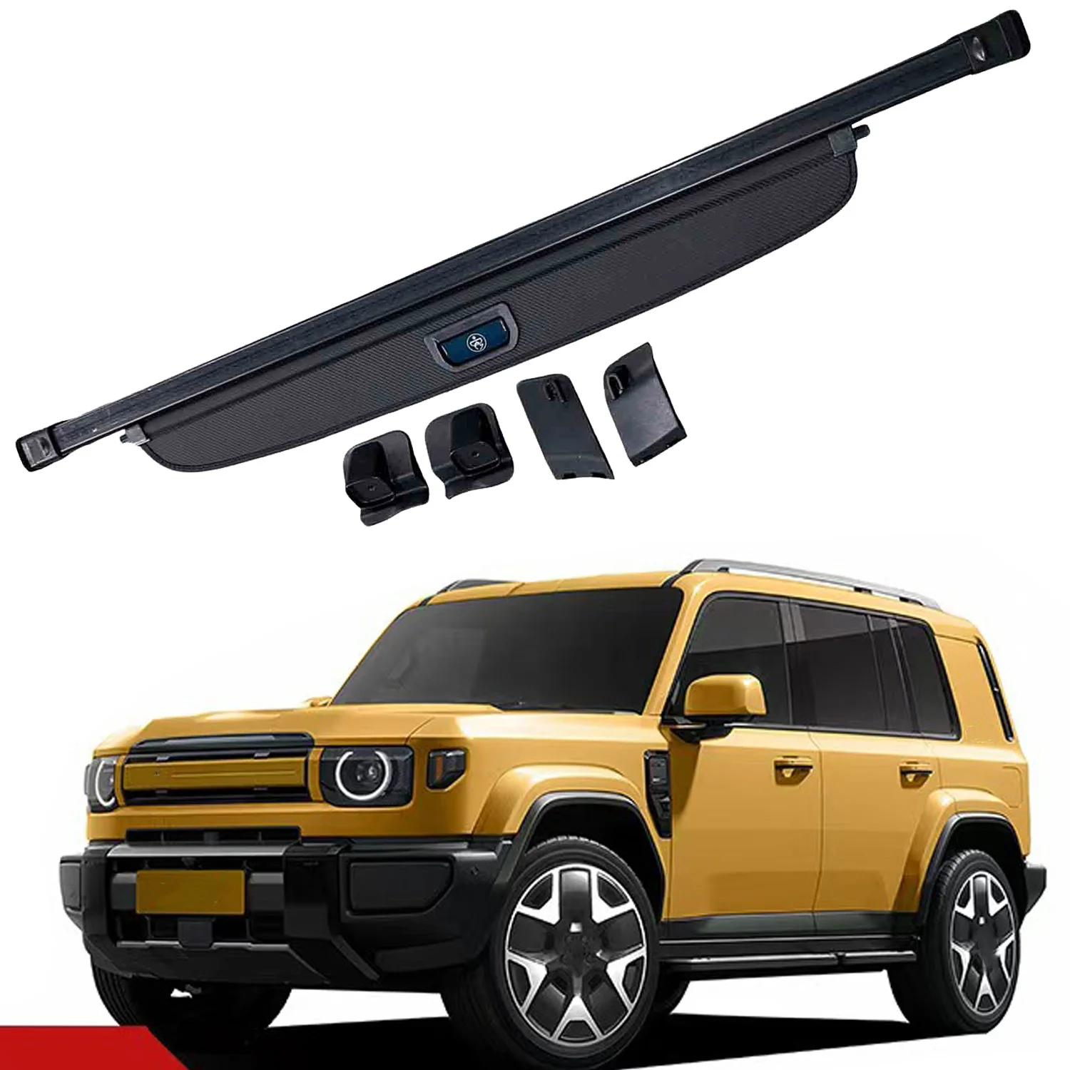 

For Chery iCAR V27 2026 Car Retractable Cargo Cover Carbon Carbon Black Rear Trunk Shade Luggage Security Cover 1Set