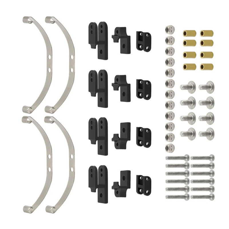 Juego de 2 accesorios de suspensión de amortiguación de resorte de hoja para 1/16 WPL B24 4WD RC piezas de mejora de coche negro