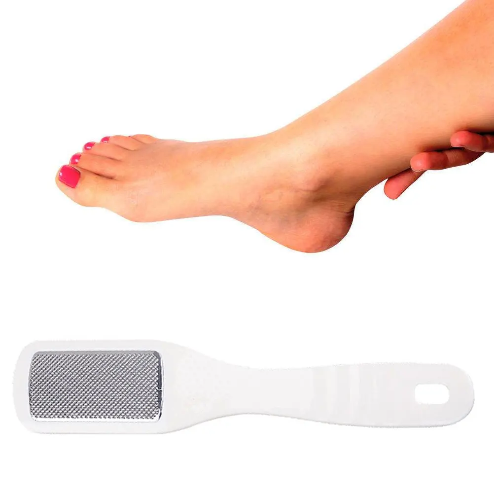 Lima de Pedicura de Acero Inoxidable para Pies, Raspador para Piel Seca, Eliminación de Callos y Durezas, Herramienta de Cuidado para Spa en Casa, Lima Blanca para Pies