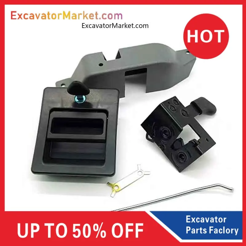 For Excavator Excavator For Volvo EC210B/240/290/360B Cab Door Lock Block Lock Cylinder External Handle Door Lock