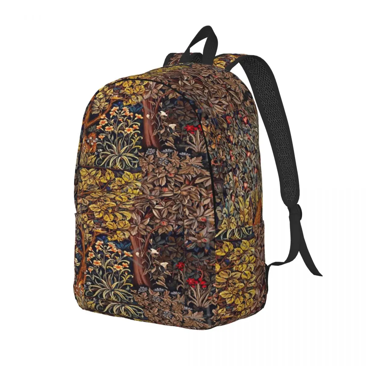 GREENERYFOREST ANIMALS Pheasant On Autumn TreeSquirrelHaresRed Yellow Floral Tapestry backpack Canvas backpack Feminina backpack