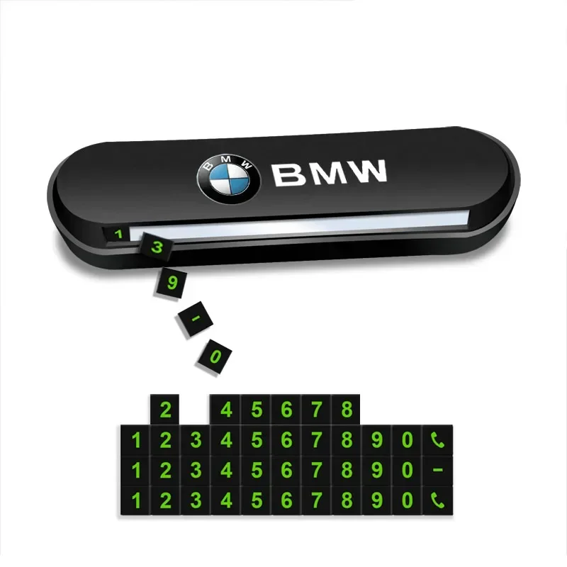 Car Temporary Parking Card Phone Number Card Plate Telephone Number For BMW E46 M E90 E60 F10 F30 G20 X1 X3 X4 X5 X6 E70 F20 E39