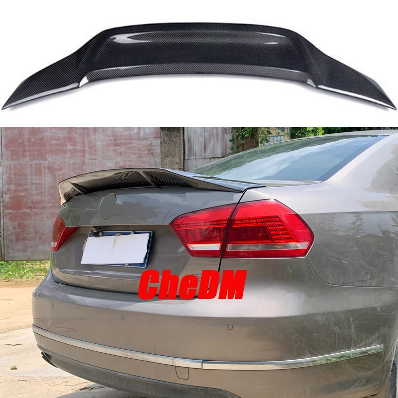 

For 2012-2015 Volkswagen Passat B7 100%Real Carbon Fiberhighquality Rear Spoiler Trunk Lid R Style