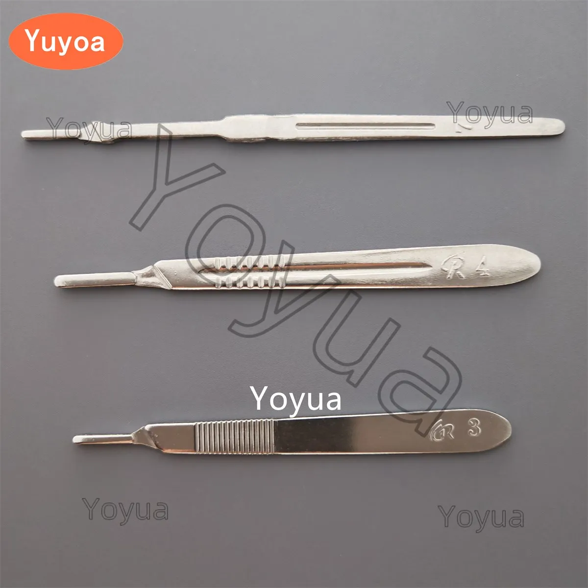 

Ручка скальпеля из нержавеющей стали, 30 шт., подходит для 3 # 4 # 7 # Утолщенный держатель лезвия, инструмент для зубного имплантата