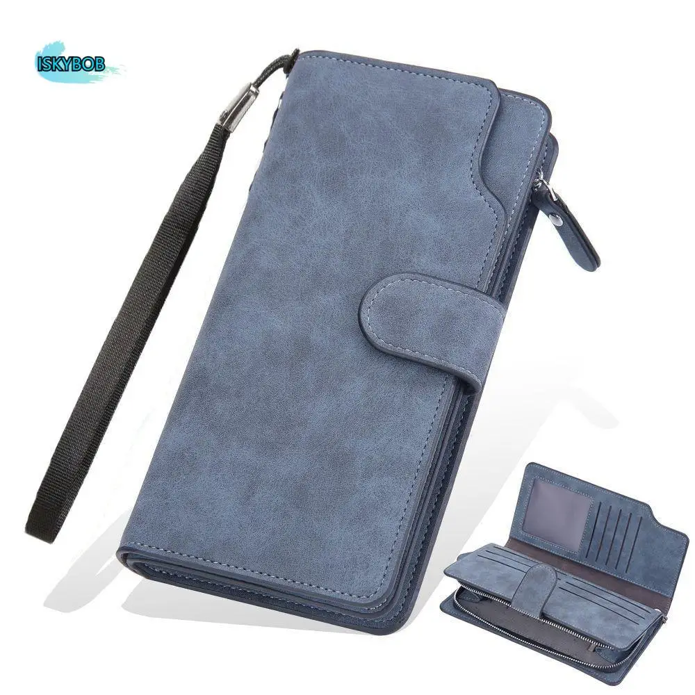 

Simple PU Men Long Wallet Hasp Coin Purse Business Wallet Handbag Large Capacity Card Holder Travel
