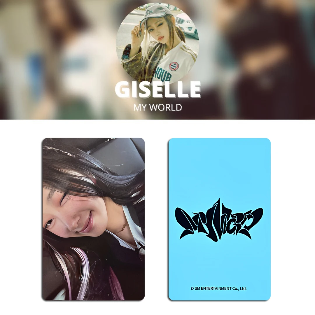 

Korean Girl Group New Special MY World EL Bonus Everline POB KARINA GISELLE WINTER NINGNING Peripheral Small Cards ﻿