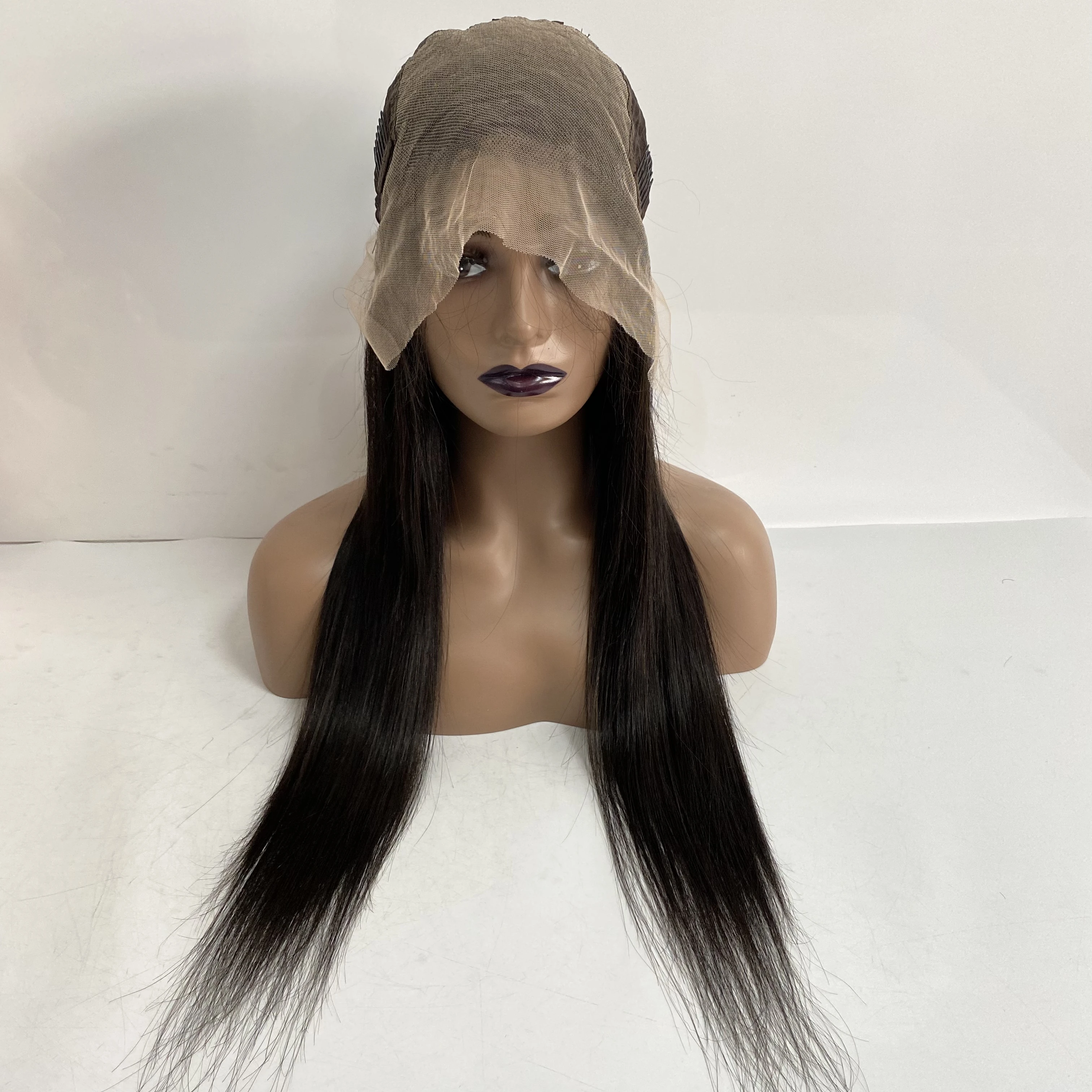 Perruque Lace Front Wig brésilienne naturelle, cheveux vierges, 13x6, densité 150%, pour femmes