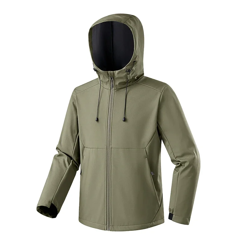 

New Outdoor Autumn Winter Windbreaker Soft Shell Casual Hiking Waterproof Jacket Couple Hood Jackets Mountaineering Suit M-5XL