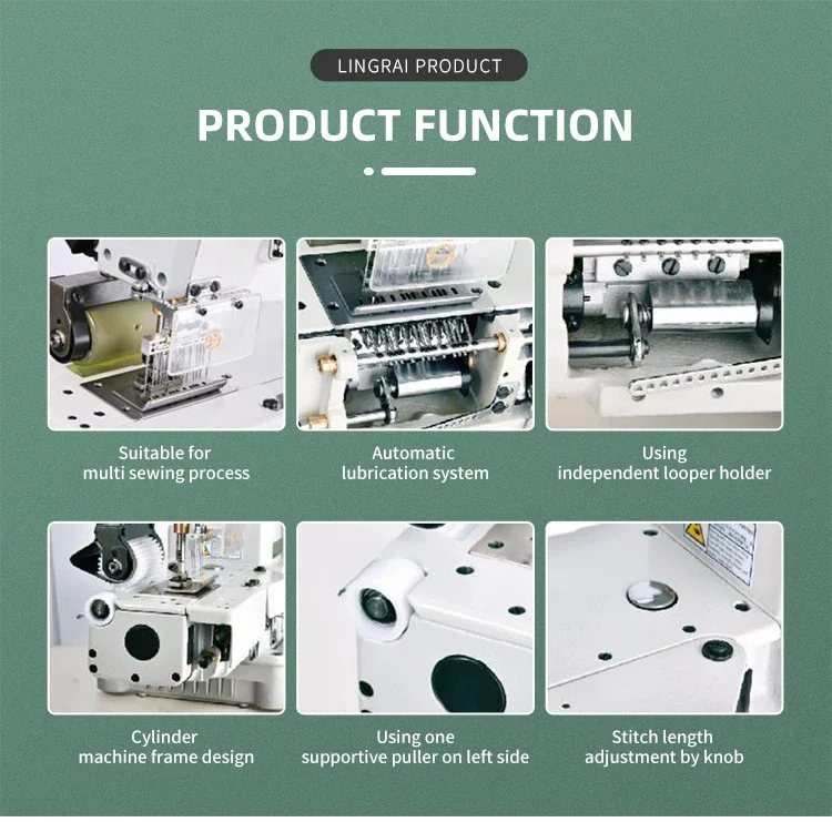008-25064P ماكينة خياطة صناعية ذات سرير مسطح متعددة الإبر بسلسلة مزدوجة للبيع