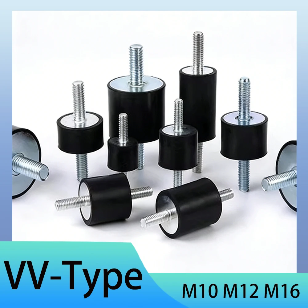 1Pcs M10 M12 M16 VV-Type Double Male Thread Rubber Mount Anti Vibration Male-Male Shock Absorbers Dia 40mm-100mm Silent Block