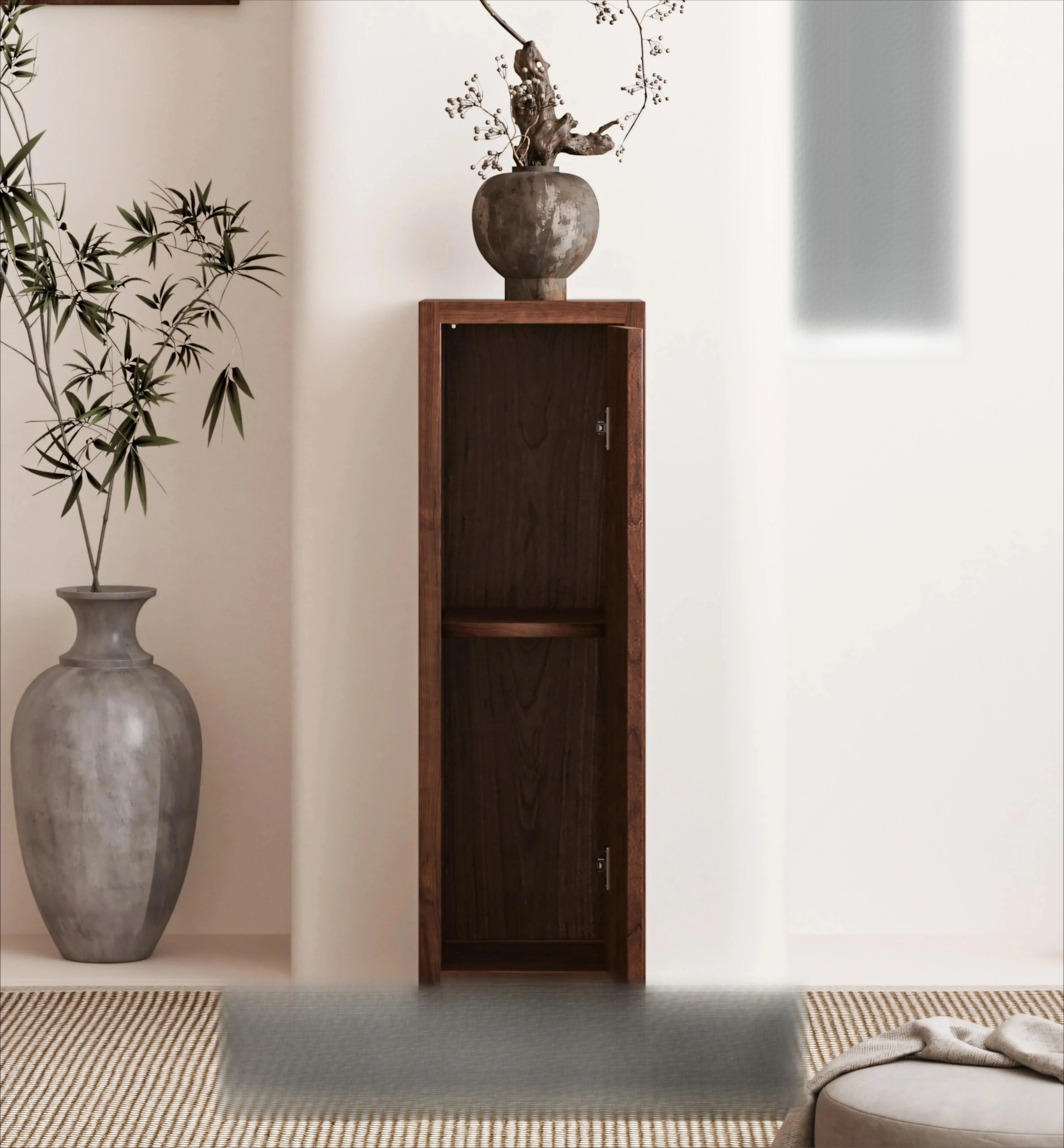 

Solid wood locker rack storage display