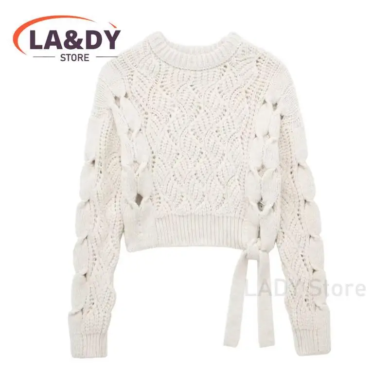 Knit Sweater Women 2024 Autumn Winter Fashion Vintage O-Neck Female Solid Color Casual Long Sleeves Commuting Top Pullovers