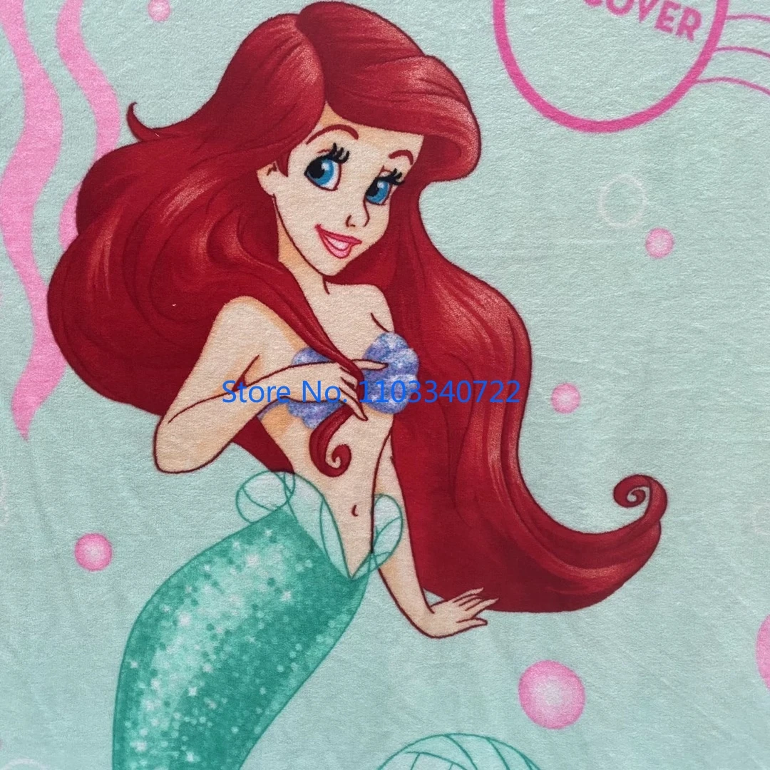 Anime Mermaid Princess Ariel Girls Plush Blanket Throw Plane Sofa Cartoon Super Soft Blankets for Kids Gift 117x152cm