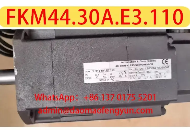 Original Genuine FKM44.30A.E3.110 Used Servo Motors，Arrange for Shipment After Passing the Test，Fast shipping