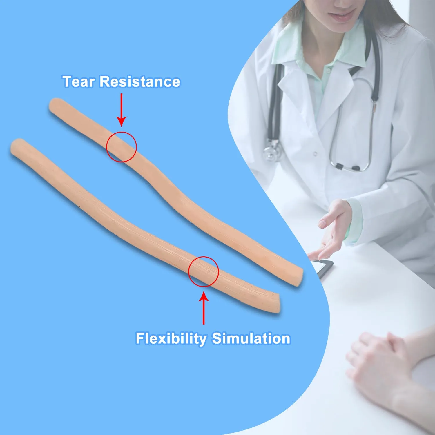 Nerve tendon suture training peripheral nerve tendon repair simulator surgical suture model