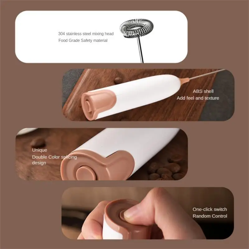 Portable Milk Cap Handheld Electric Mixer Milk Easy To Clean Household Kitchen Coffee To Stir Whisk Tool Multifunction