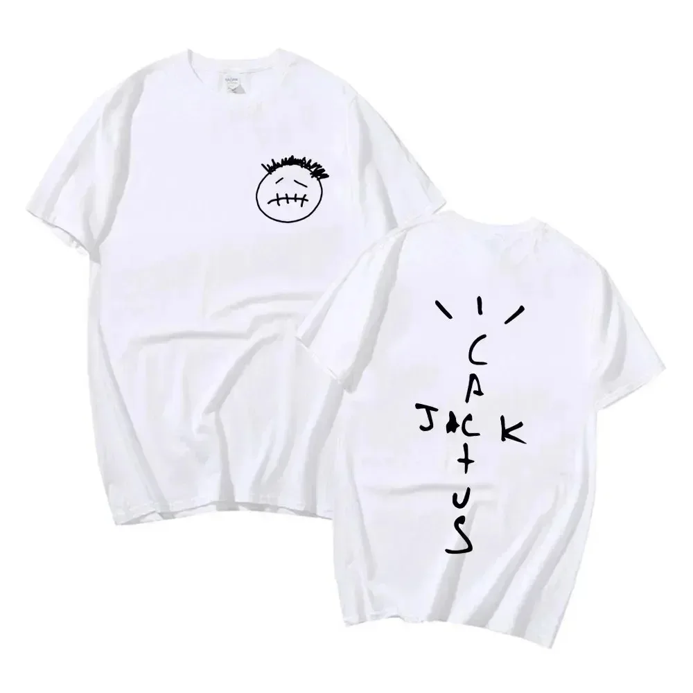 Fashion Hip Hop T Shirt  Short Sleeve T-shirt Rapper Cactus Jack Music Album T Shirts Men Women Casual Tops Aesthetic Clothes