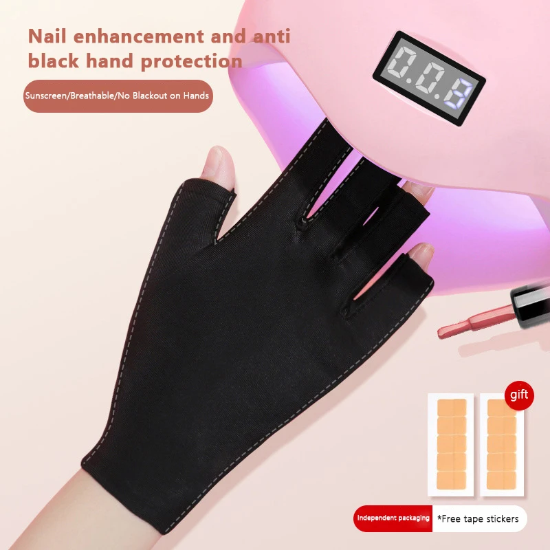 1 ensemble de gants de Protection contre les radiations UV, lampe LED, gant de Protection UV pour ongles, Gel pour Nail Art, sèche-ongles, équipement léger pour Nail Art