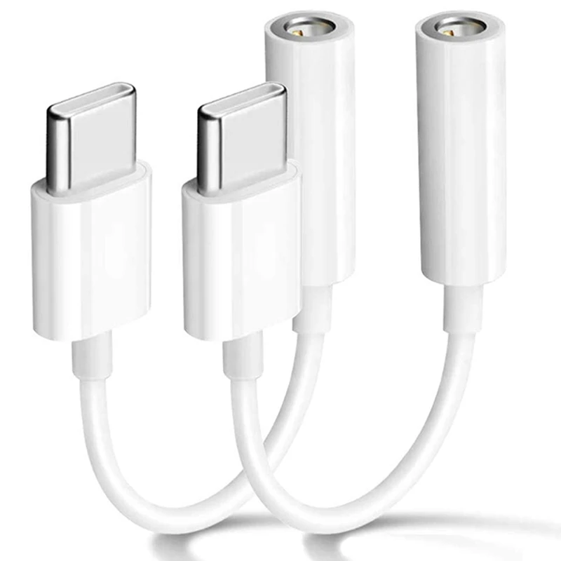 2X USB C To Headphone Jack Adapter,For Ipad Pro,Pixel 4 3 2 XL, Galaxy S20 Ultra Z Flip S20+ Note 10 And More Devices