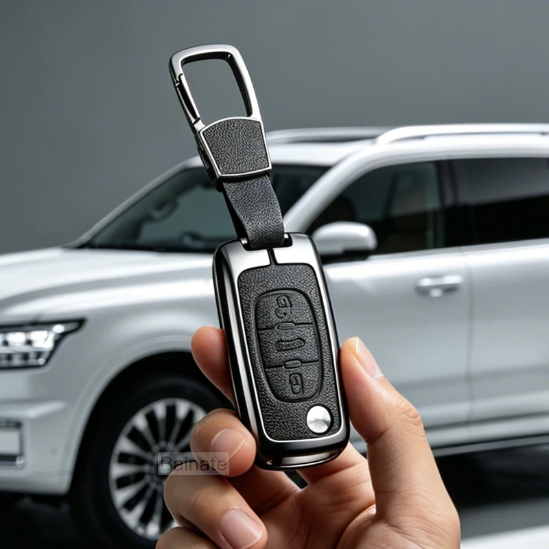 Zinc Alloy Car Flip Key Case Cover Shell Fob ,For Citroen C1 C2 C3 C4 C5 C6 VTS Xsara C-Crosser Berlingo Jumpy DS3 DS4 DS5 DS6