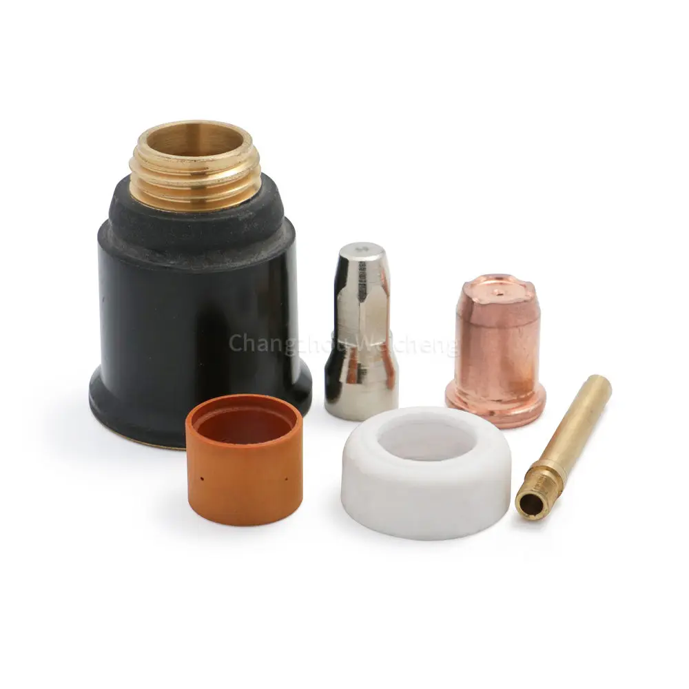 S75 Retaining Cap PC0114 Bahan Tembaga untuk Perlengkapan Obor Pemotong Plasma Trafimet S-75