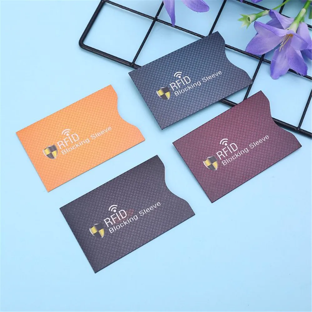 ซองใส่บัตรเครดิตอลูมิเนียมป้องกันการโจรกรรมข้อมูล RFID จำนวน 5 ชิ้น