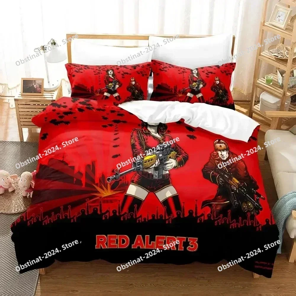 Game Command And Conque Bedding Set Print single Comforter Quilt Bed Cover Duvet Cover Pillow Case 3 Pieces Sets Kids Adult Size
