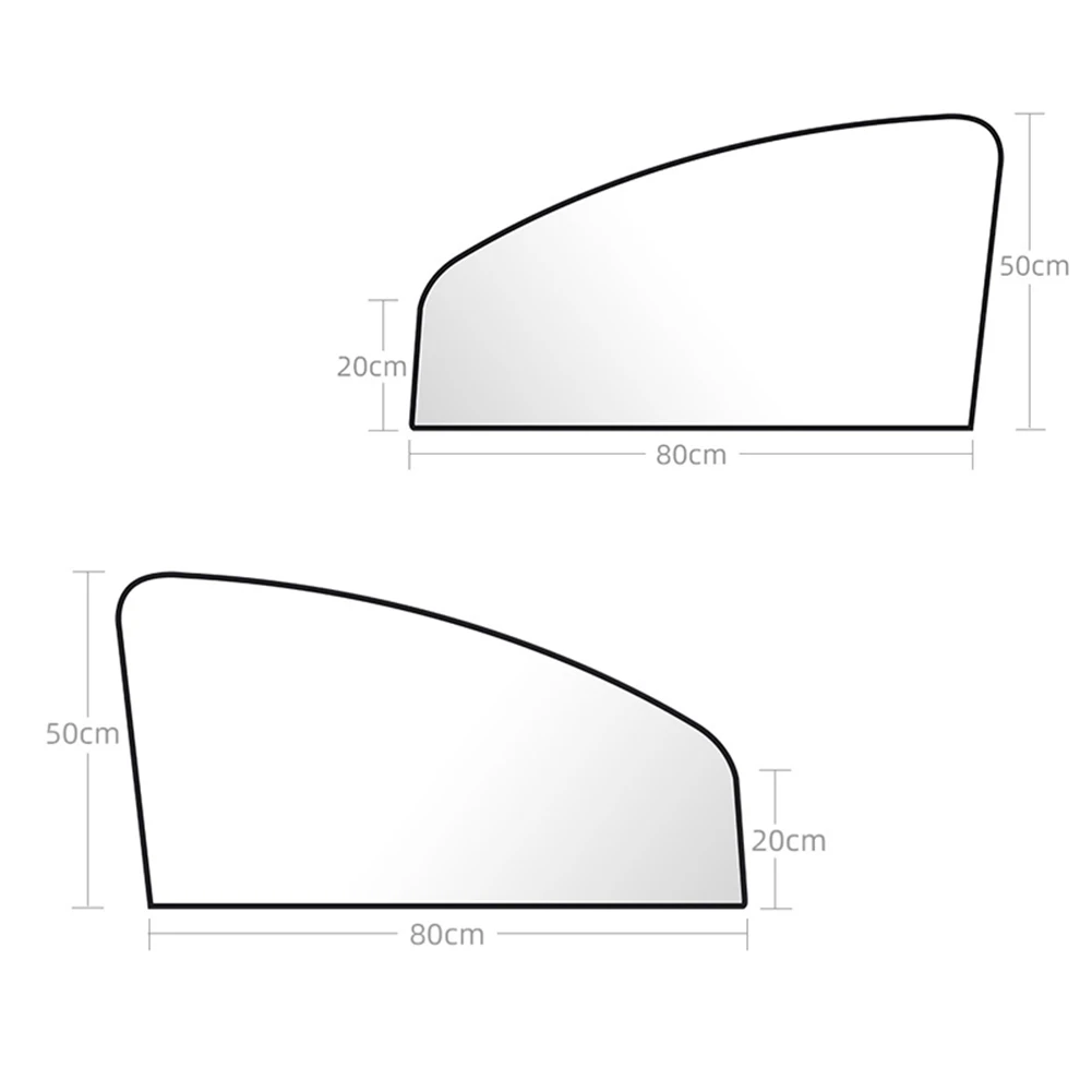 Car Side Sun Shade Dual Pack with Built-in Magnets for Secure Placement on For Front or Rear Steel Door Frames