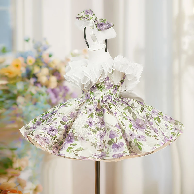 Huayang Sweetheart Little Girl Dress 0-8 Years Old Children's Little Princess Zhou Banquet Dress High-end Western Style