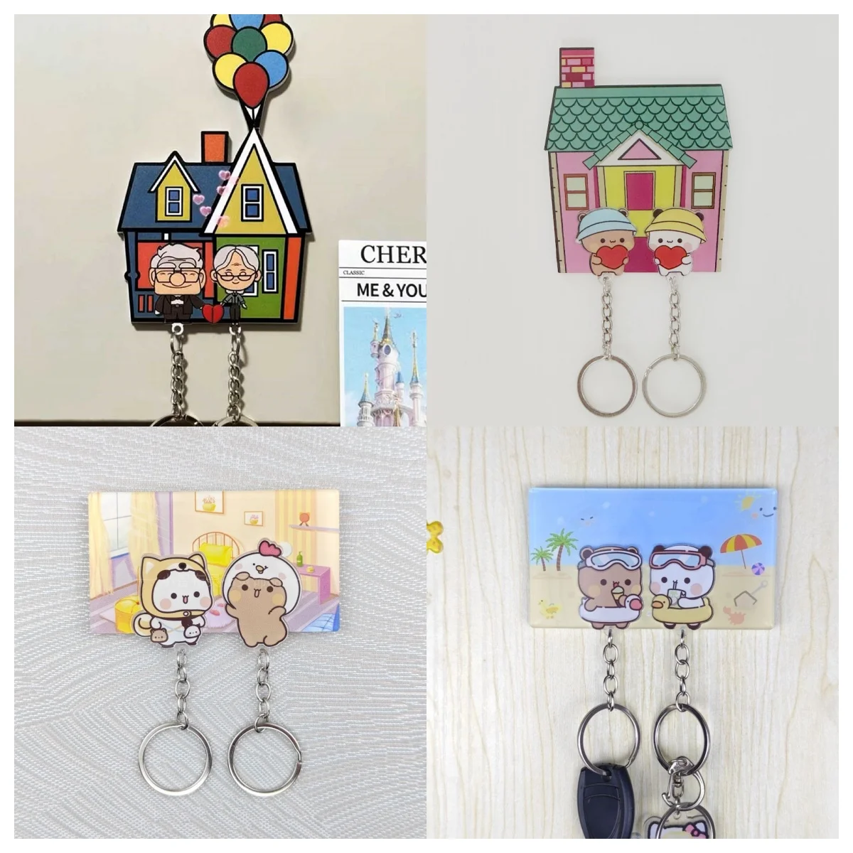 Porte-clés mural pour couple, support de clés partagées, porte-clés puzzle, cadeau de Noël