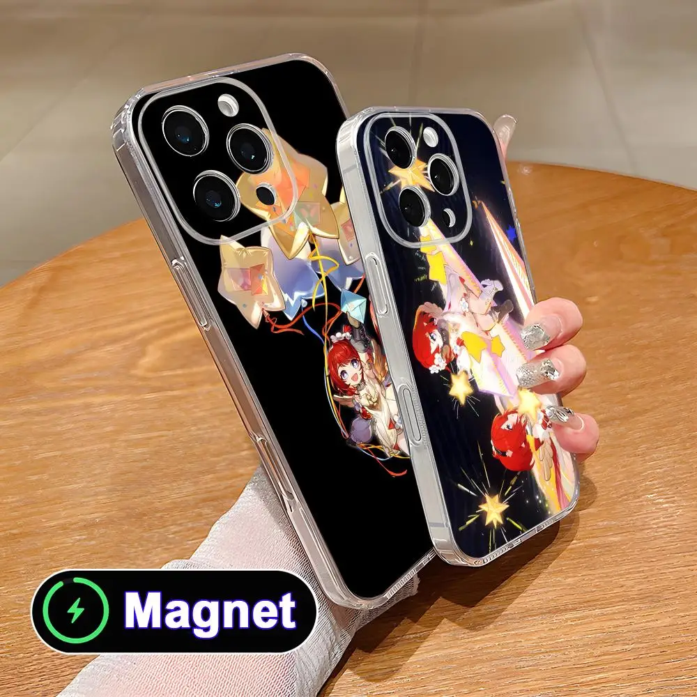

HSR Tribios Phone Case for iPhone 17 16 15 14 13 12 11 Air Pro Max Plus Mini Soft TPU Clear Magnet Cover