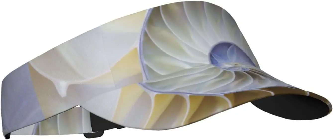 Sport Sun Visor Hat Nautical Theme Seashell Nautilus Women Men Sun Hat Cap for Golf Tennis