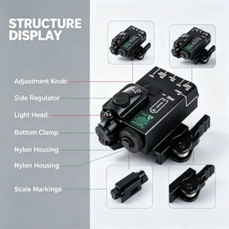 Reinforced Side Frame Nylon Adjustable Light Box Red Green Soft Light Anti Twist Long Gun Simulation Fun Model Gear